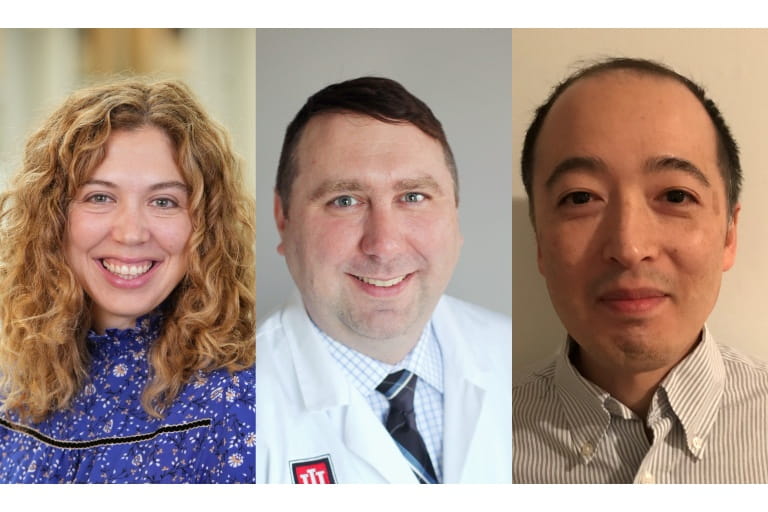 headshots of three physicians named to ASCI in 2025. 