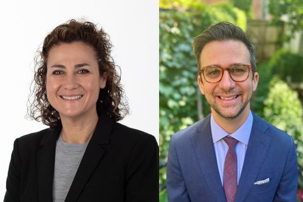 portraits of Sara Pereira and Matthew Feinstein