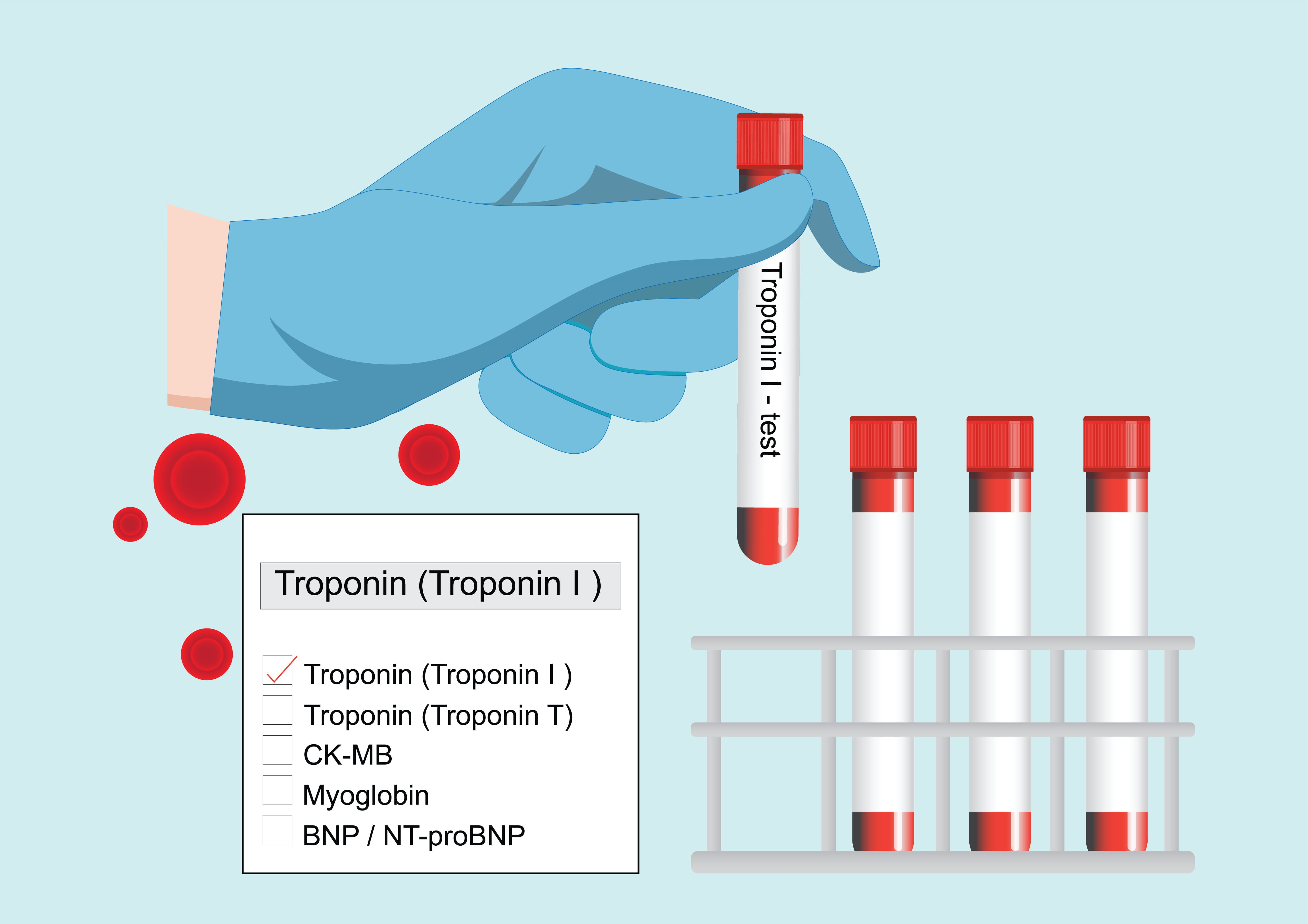 An illustration of several vials. 