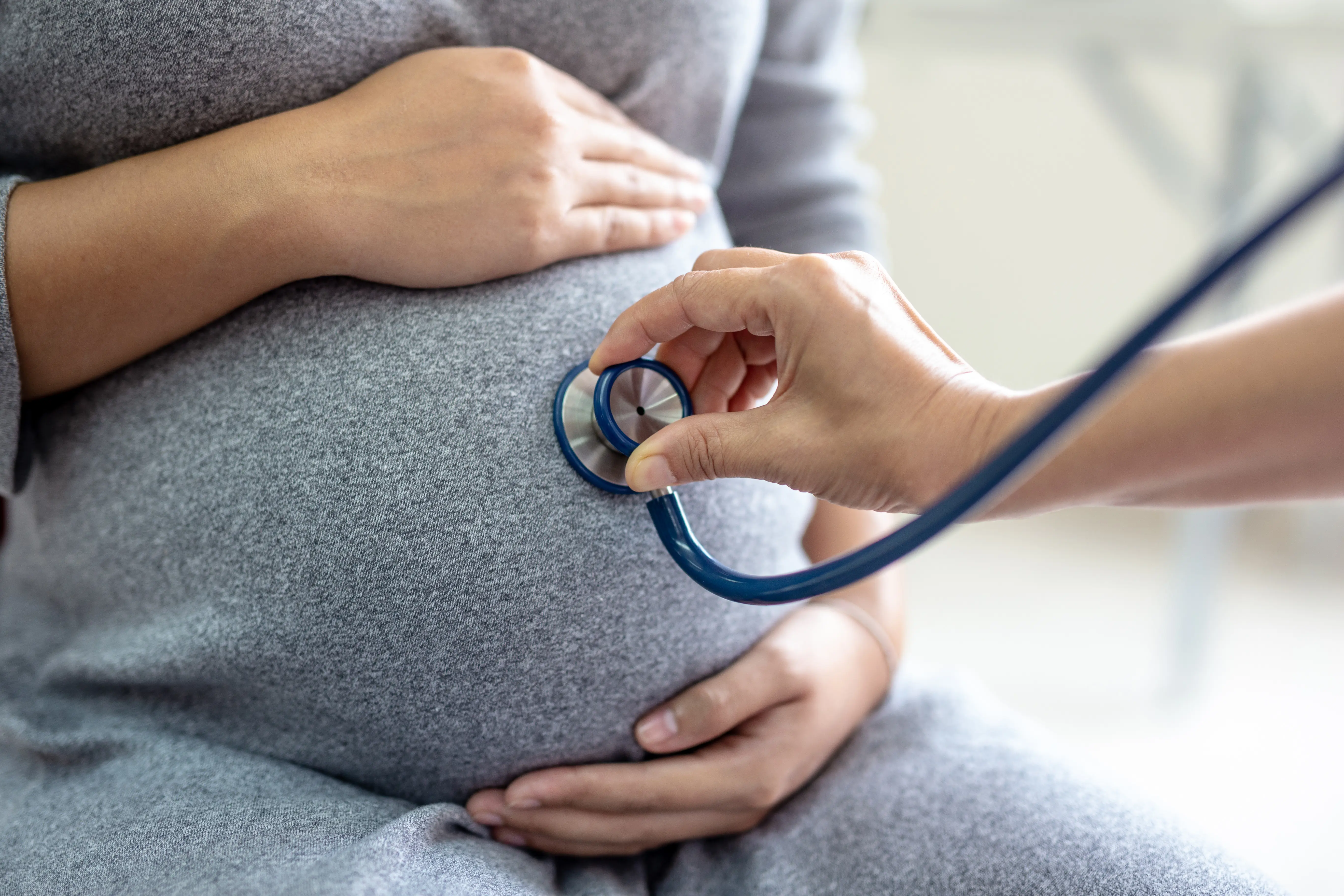 Stock photo of a pregnant woman