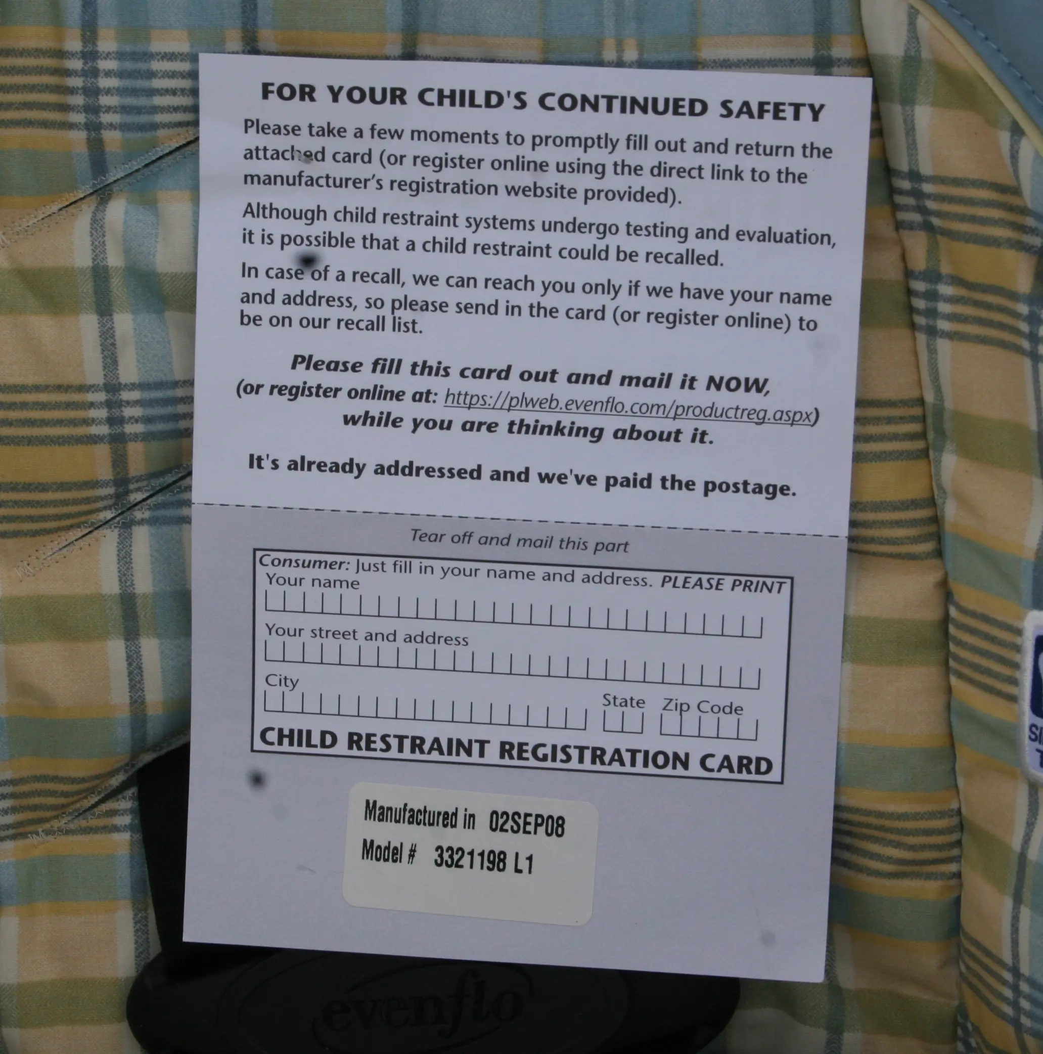 registration card