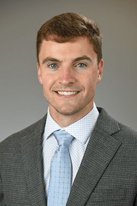 Gabriel Sobczak | Photo by Tim Yates, IU School of Medicine Gabriel Sobszak, man in suit smiling at camera
