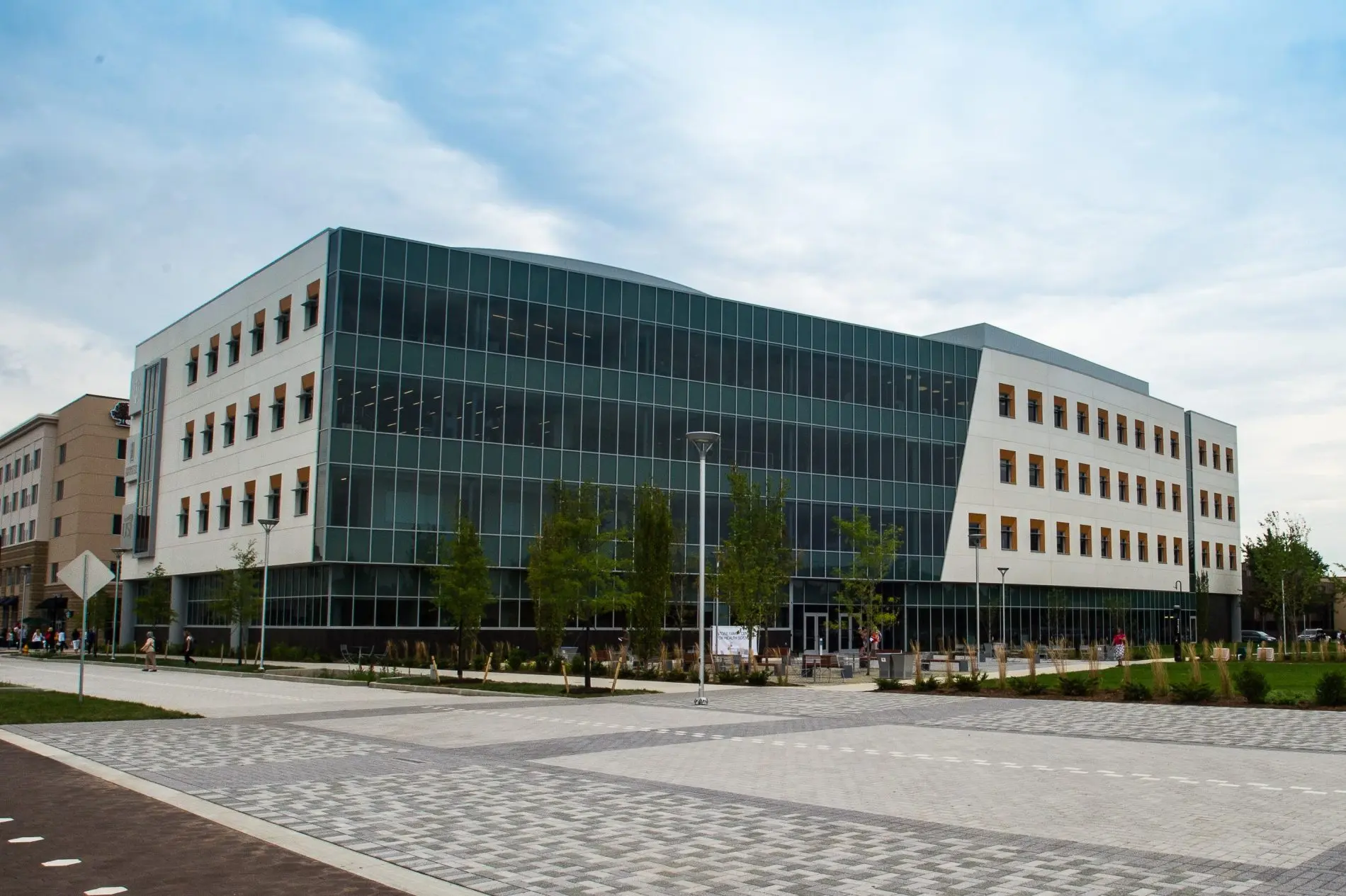 exterior of the stone center in evansville