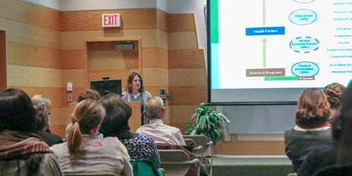 Clinical Pharmacology faculty member presenting at a seminar series