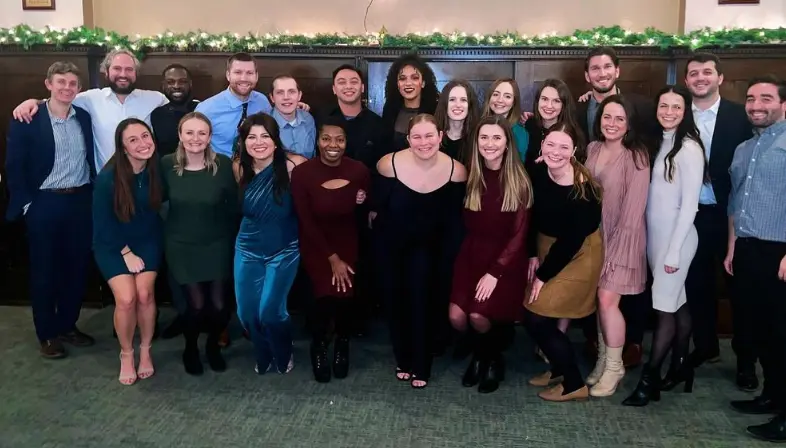 Residents at Peds Holiday Party PGY2s 2023 - 2024