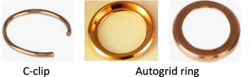 C-clip and autogrid rings use during sample preparation on vitrobot