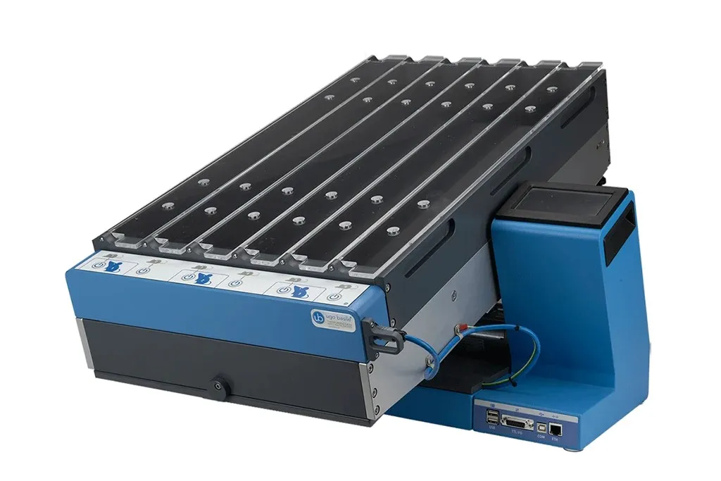 A treadmill for mice with multiple lanes
