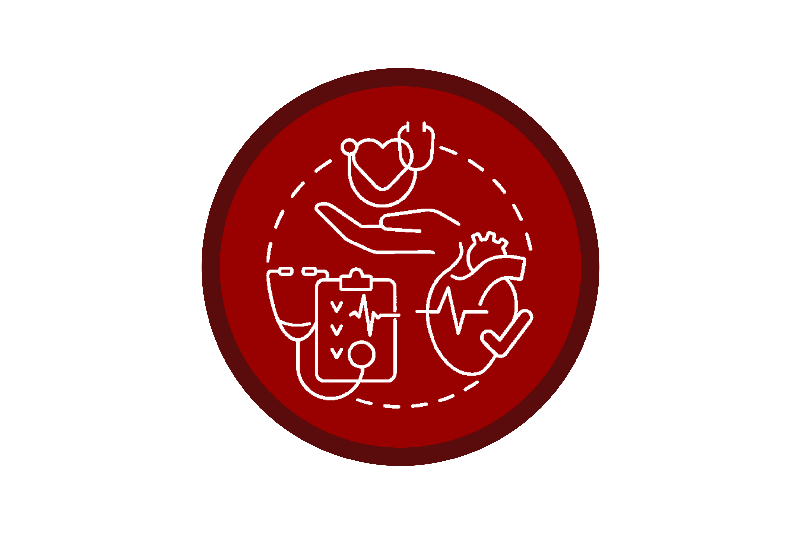 A graphic of heart health on a red background.